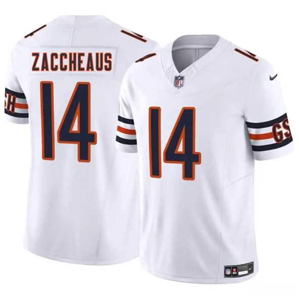 Men & Women & Youth Chicago Bears #14 Olamide Zaccheaus White 2025 F.U.S.E. Vapor Stitched Jersey,We sell and wholesale Men & Women & Youth Chicago Bears #14 Olamide Zaccheaus White 2025 F.U.S.E. Vapor Stitched Jersey on line form chian!